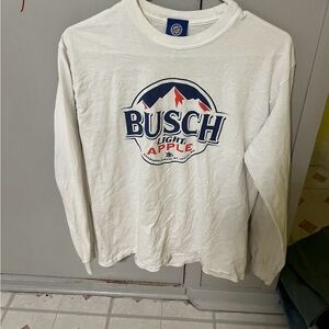 Busch Light Apple White Long Sleeve Shirt